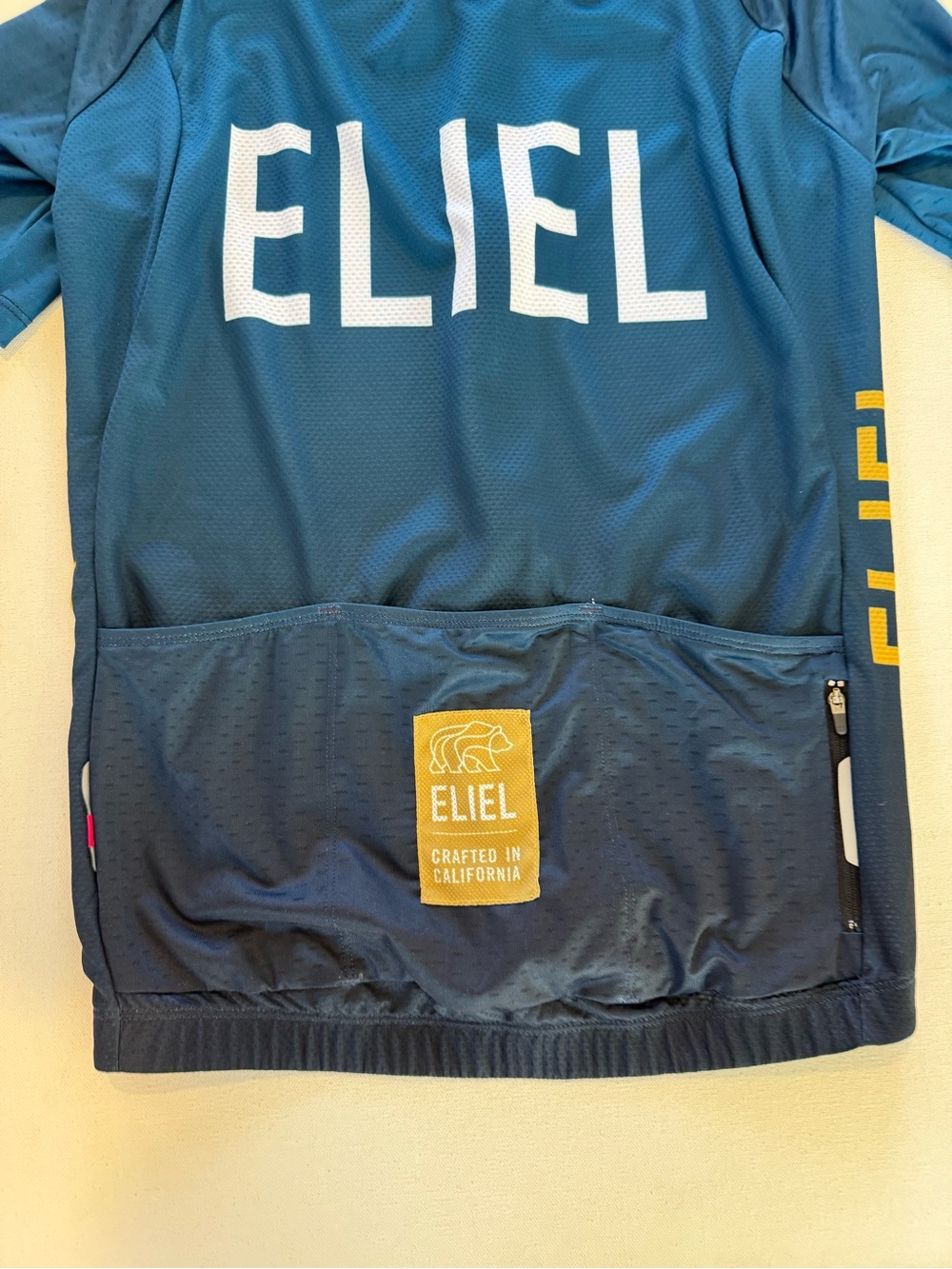 Eliel Rincon Men's Cycling Jersey Blue Short Sleeve Full Zip Pockets Size Medium - Picture 8 of 14